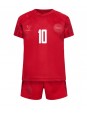 Otroški Nogometna dresi replika Danska Christian Eriksen #10 Domači SP 2022 Kratek rokav (+ hlače)
